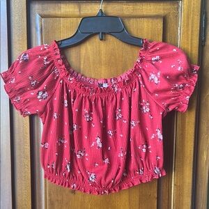 H&M Puff Sleeve Crop Blouse